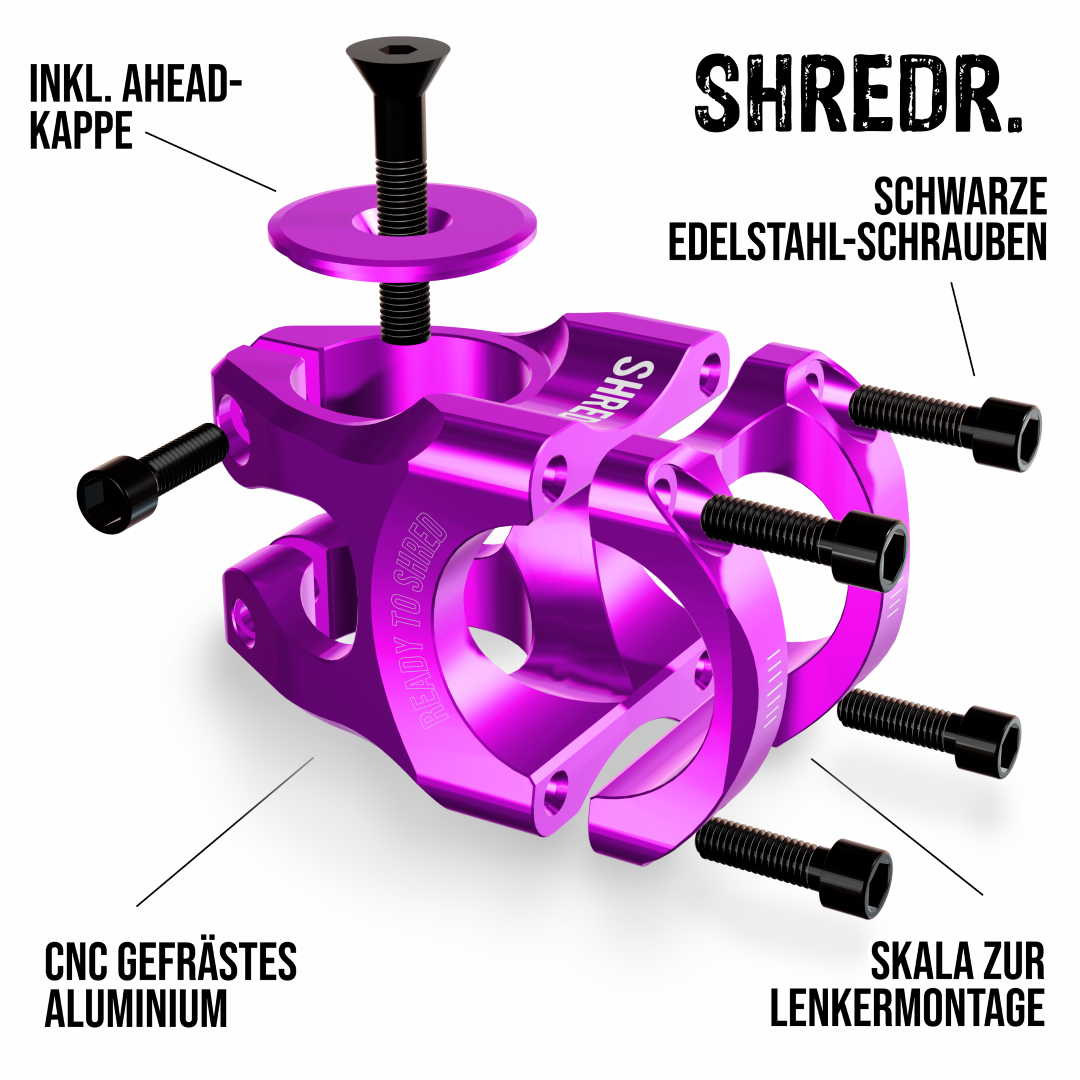 SHREDR. "Edge Control" MTB Stem 35mm - 31.8