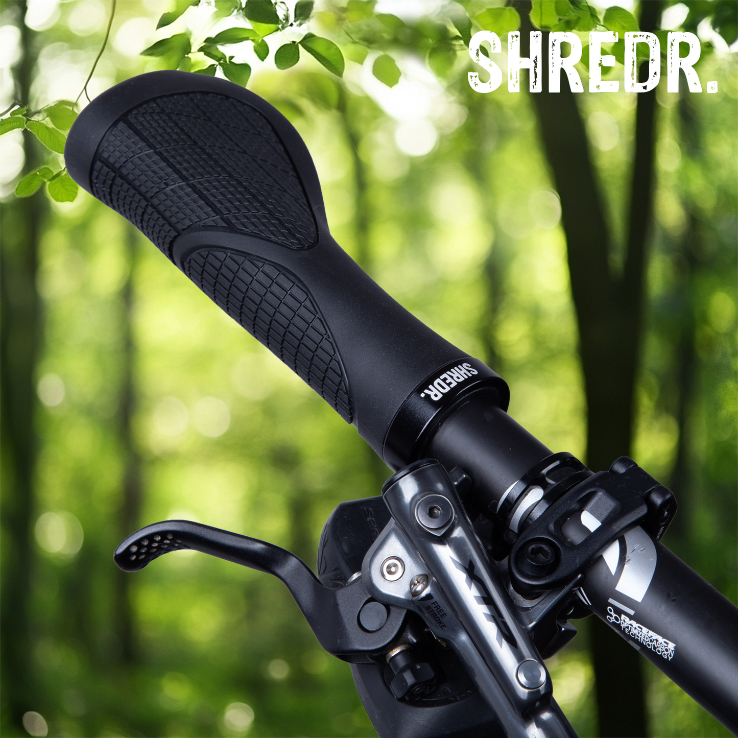 SHREDR. Anatomic Flow | Ergonomic Bicycle Grips | Screw-on Mountain Bike Grips