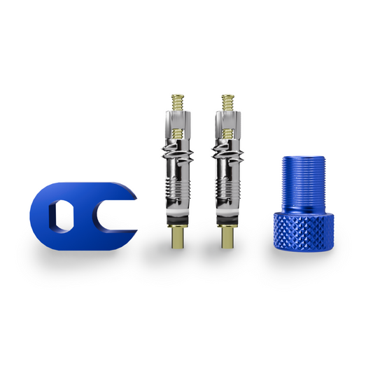 SHREDR. Presta Ersatzventil Set - Rennradventile inkl. Tool und Adapter