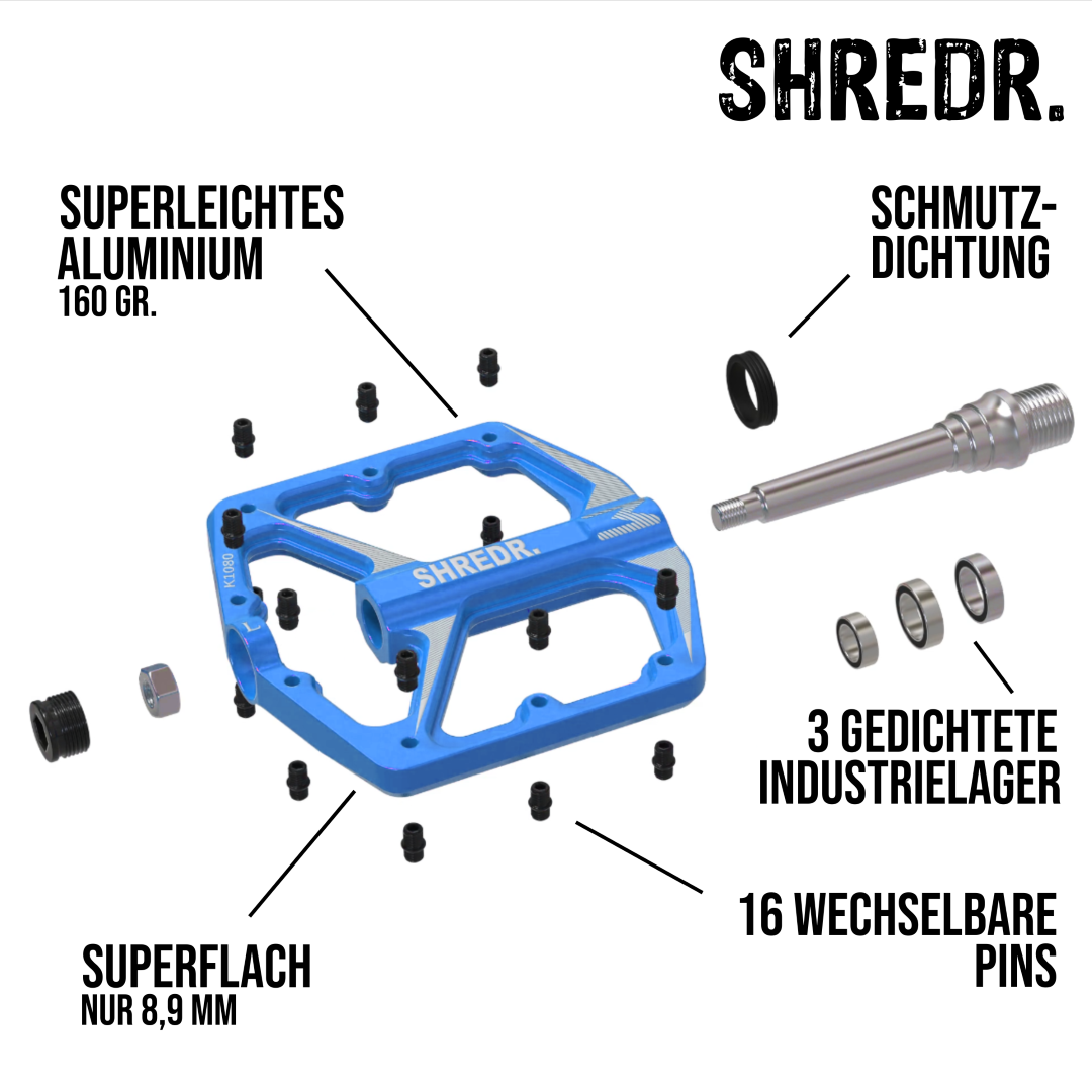 SHREDR. "Ryzr" Pedale für MTB - Nur 320 Gramm