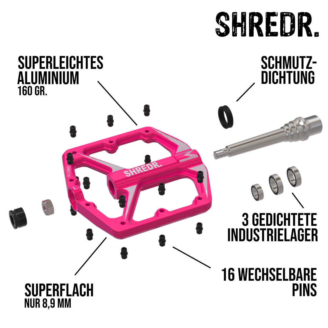 SHREDR. "Ryzr" Pedale für MTB - Nur 320 Gramm
