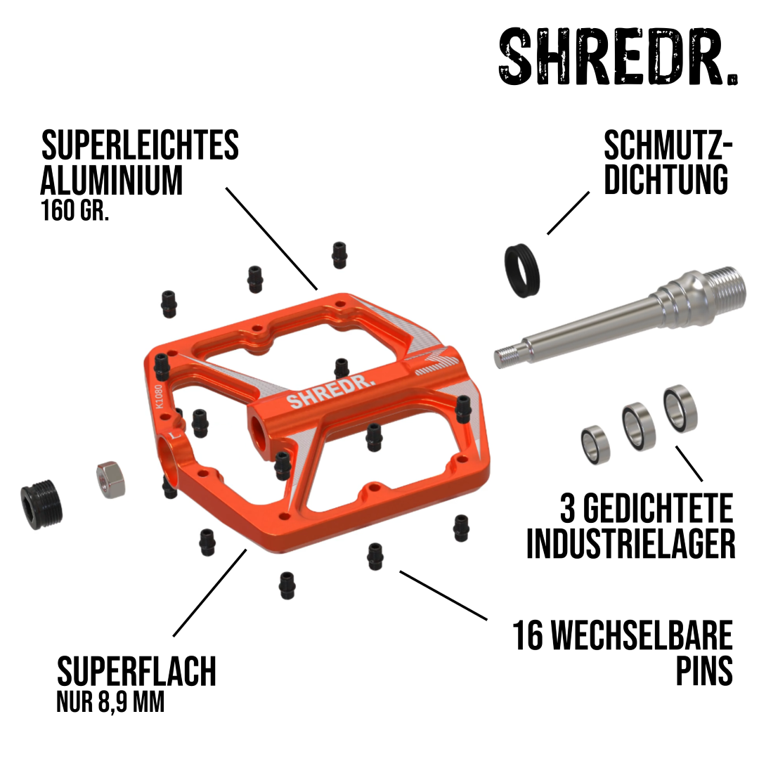 SHREDR. "Ryzr" Pedale für MTB - Nur 320 Gramm