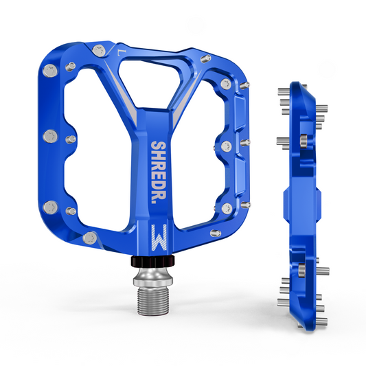 SHREDR. "Flat" 2.0 Pedale für MTB | Superleichte Flatpedals fürs Mountainbike | In 2 Größen und 9 Farben | inkl. schwarzen Reflektoren