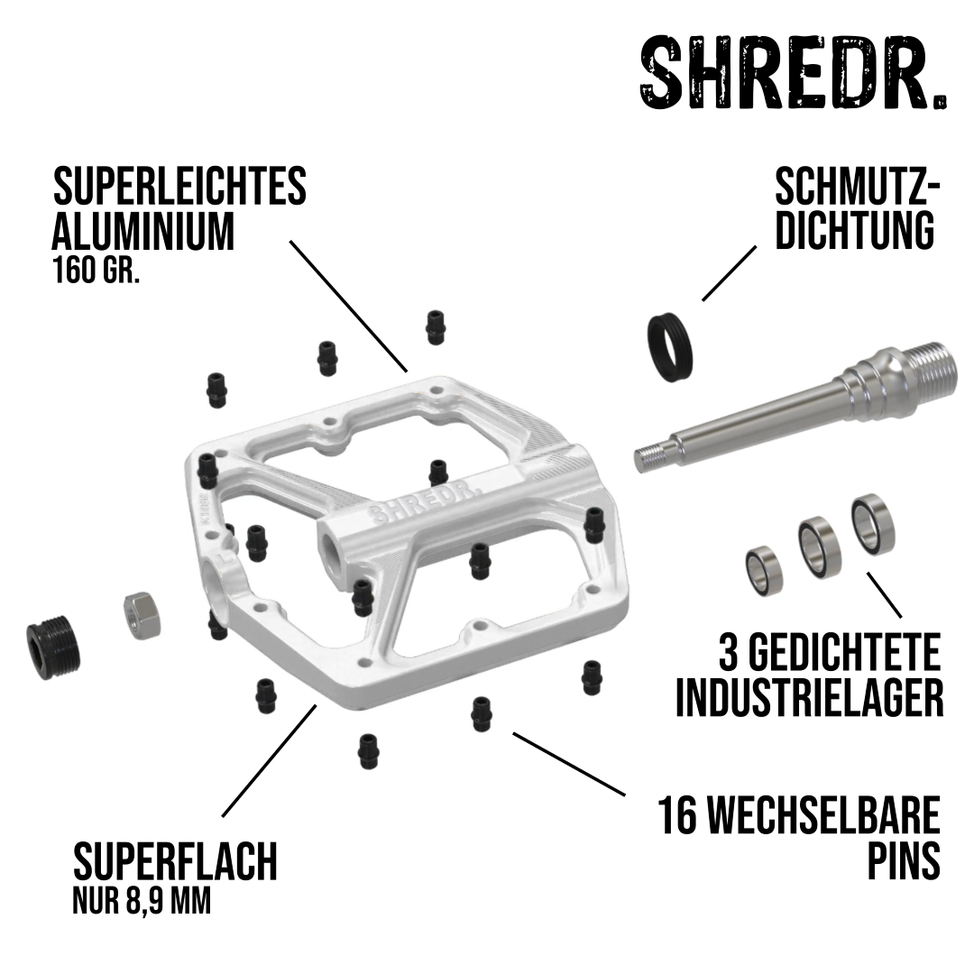 SHREDR. "Ryzr" Pedale für MTB - Nur 320 Gramm
