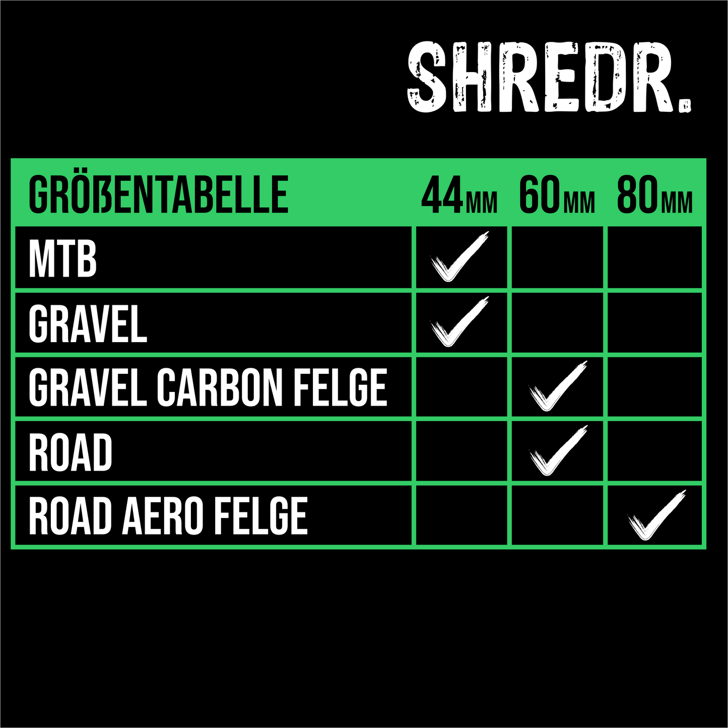 SHREDR. "Kingpin Plus" Tubeless Ventile Set