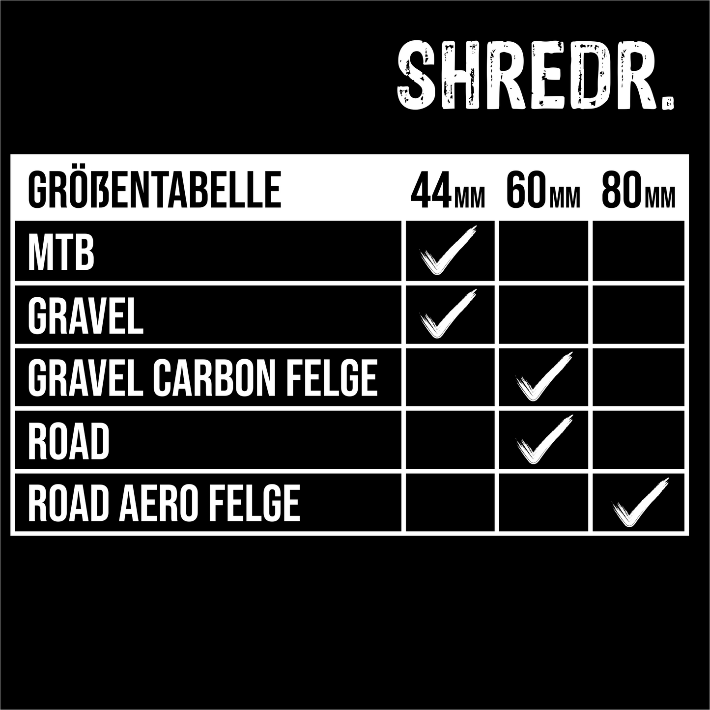 SHREDR. "Kingpin Plus" Tubeless Ventile Set