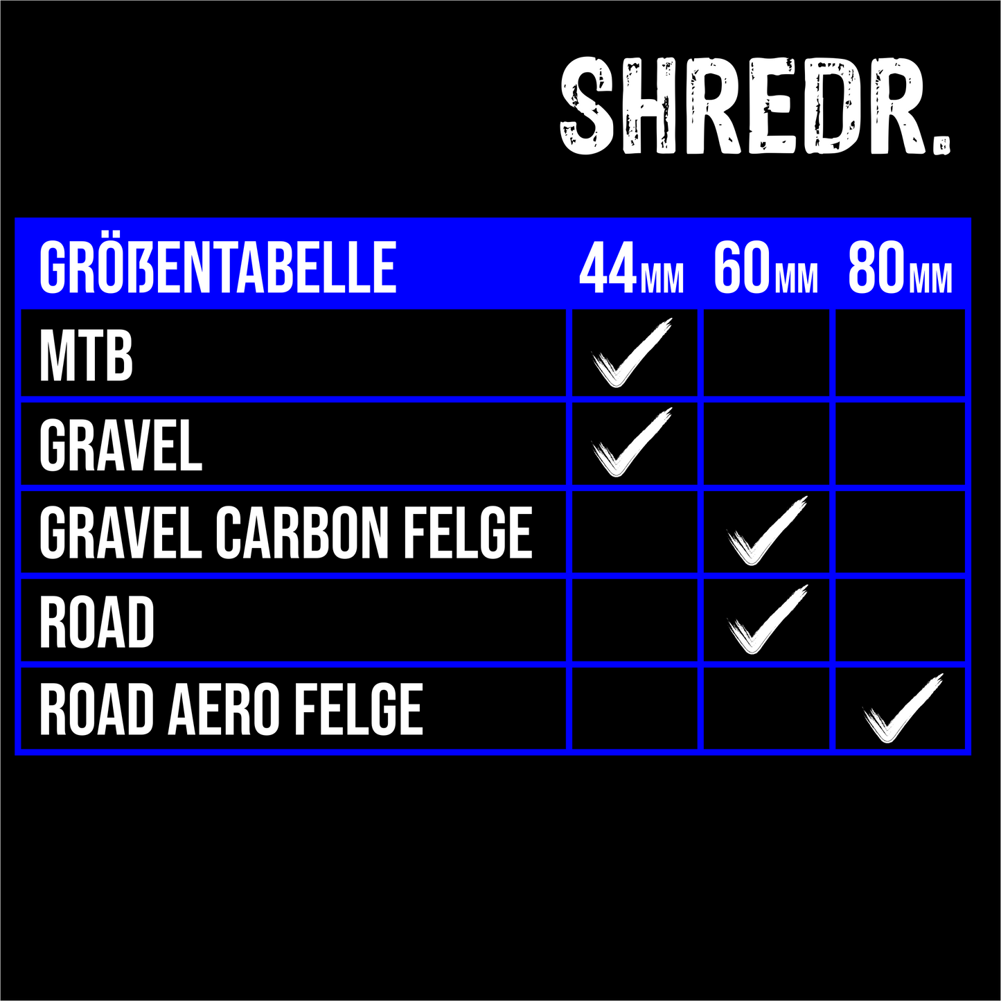 SHREDR. "Kingpin Plus" Tubeless Ventile Set