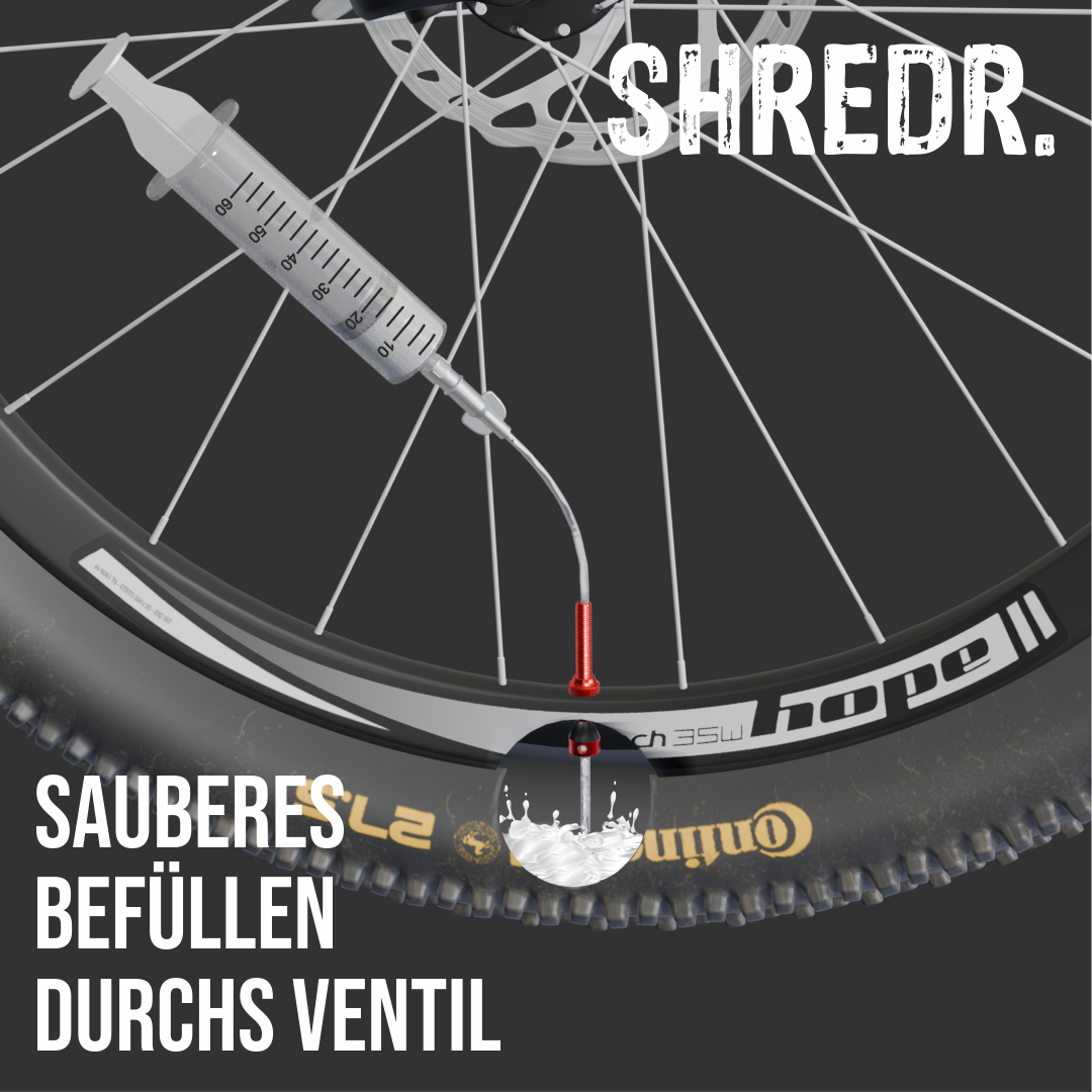 SHREDR. "Dr. Kingpin" Tubeless Spritze - Injector Set