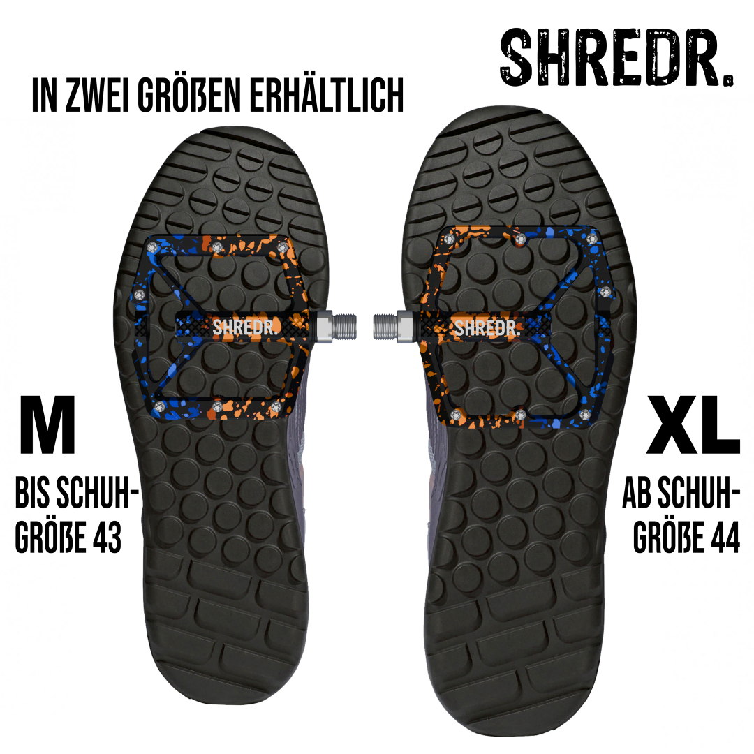 SHREDR. "Shine" Pedals for MTBs with Reflectors (StVZO compliant) - Special Edition!