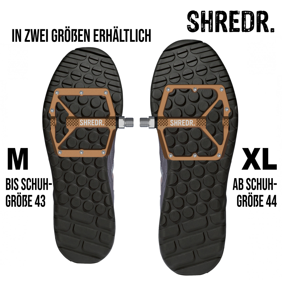 SHREDR. "Shine" Pedale für MTB mit Reflektoren (StVZO konform)
