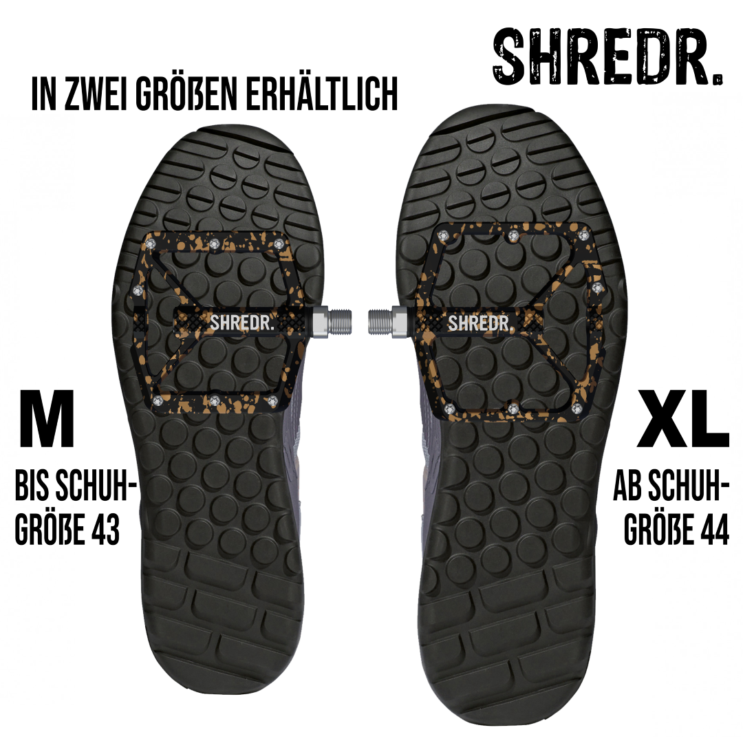 SHREDR. "Shine" Pedals for MTBs with Reflectors (StVZO compliant) - Special Edition!