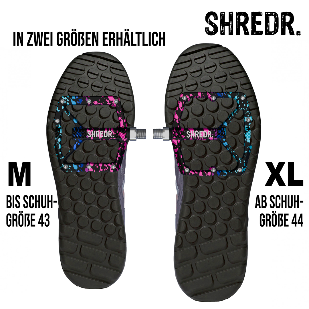 SHREDR. "Shine" Pedals for MTBs with Reflectors (StVZO compliant) - Special Edition!