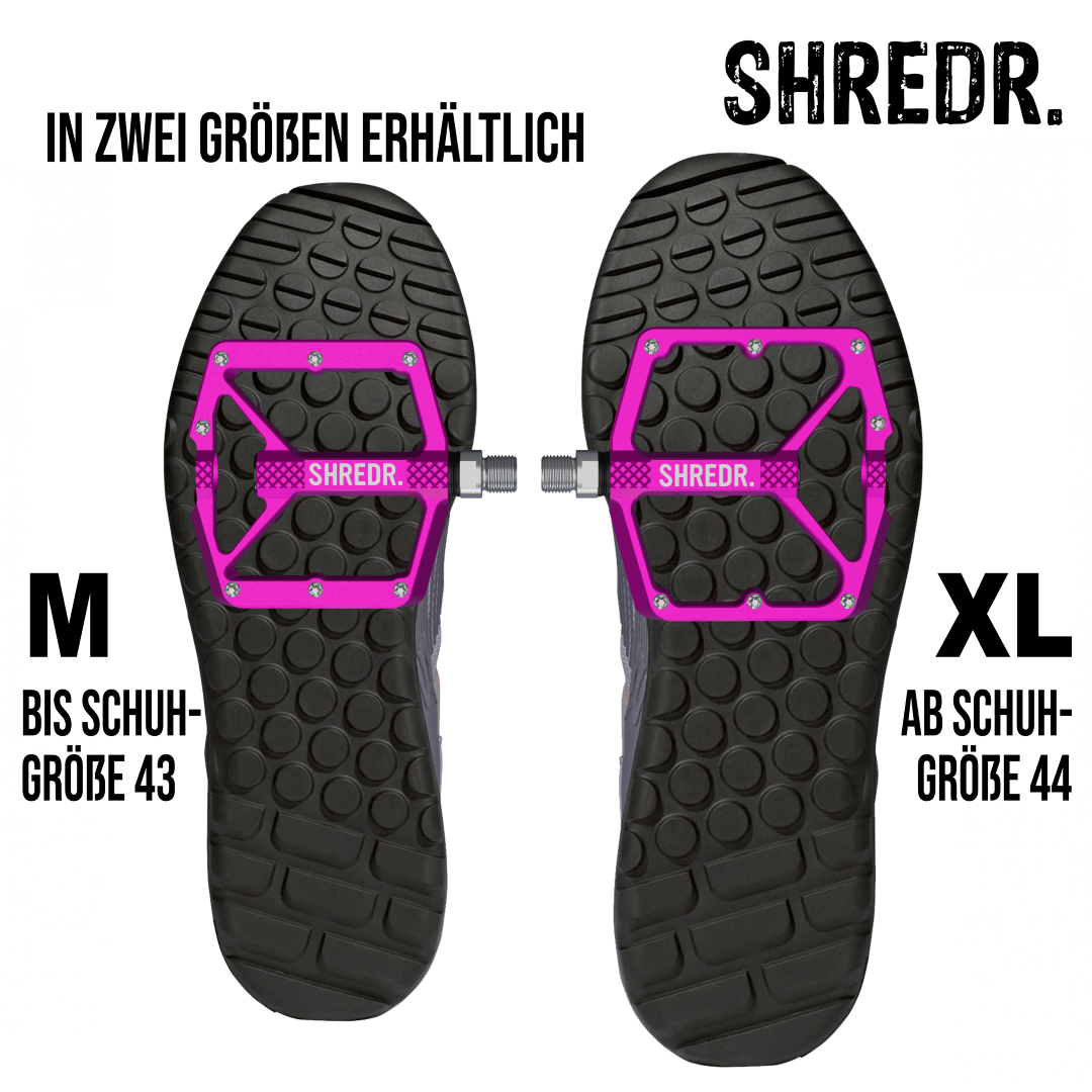 SHREDR. "Shine" Pedale für MTB mit Reflektoren (StVZO konform)