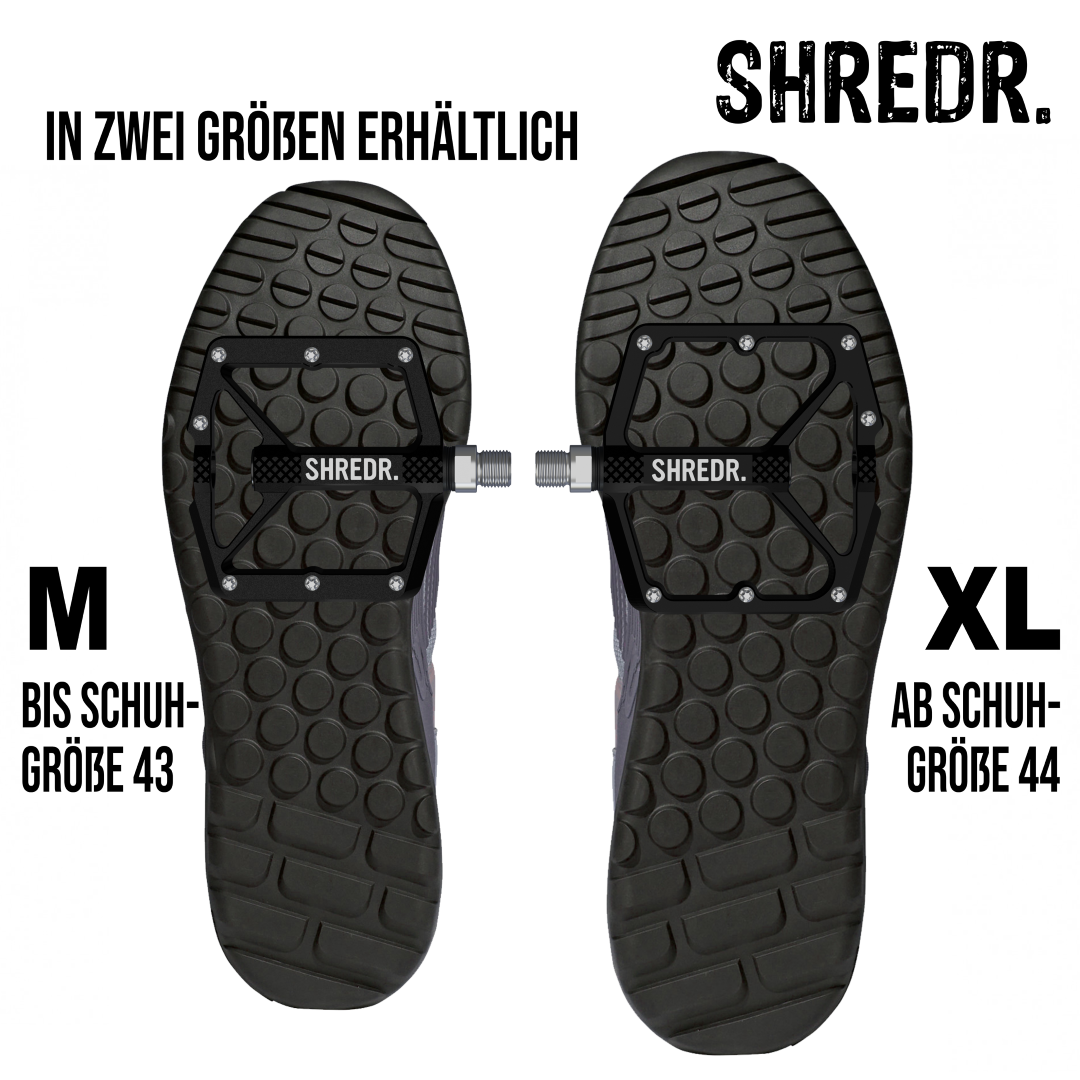 SHREDR. "Shine" Pedale für MTB mit Reflektoren (StVZO konform)