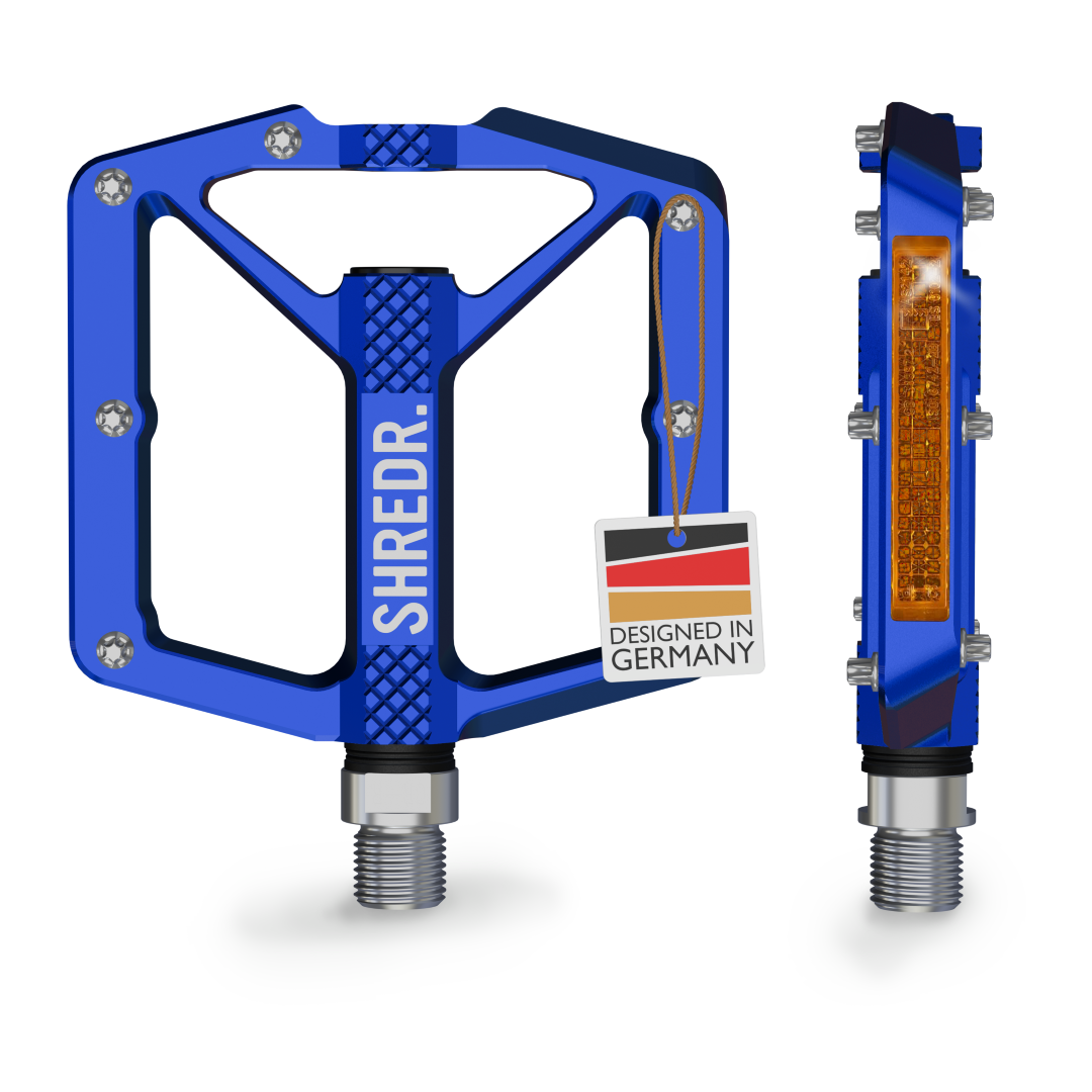 SHREDR. "Shine" Pedale für MTB mit Reflektoren (StVZO konform)