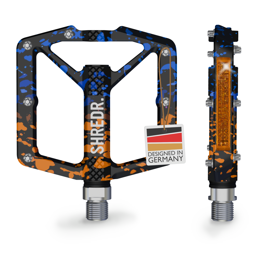 SHREDR. "Shine" Pedals for MTBs with Reflectors (StVZO compliant) - Special Edition!