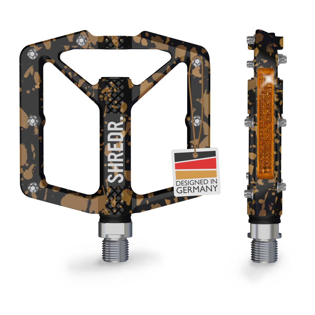 SHREDR. "Shine" Pedals for MTBs with Reflectors (StVZO compliant) - Special Edition!
