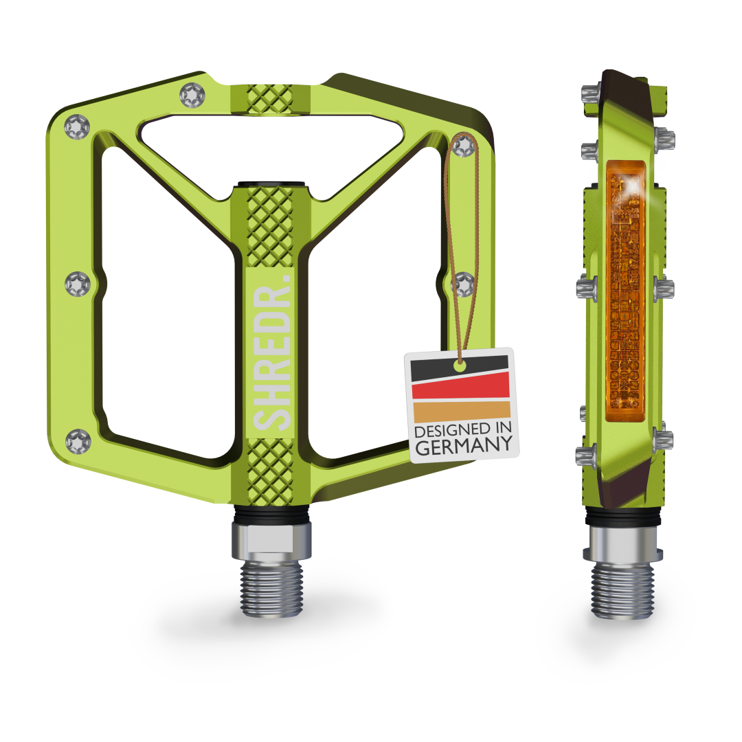 SHREDR. "Shine" Pedale für MTB mit Reflektoren (StVZO konform)