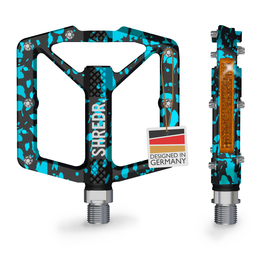 SHREDR. "Shine" Pedals for MTBs with Reflectors (StVZO compliant) - Special Edition!