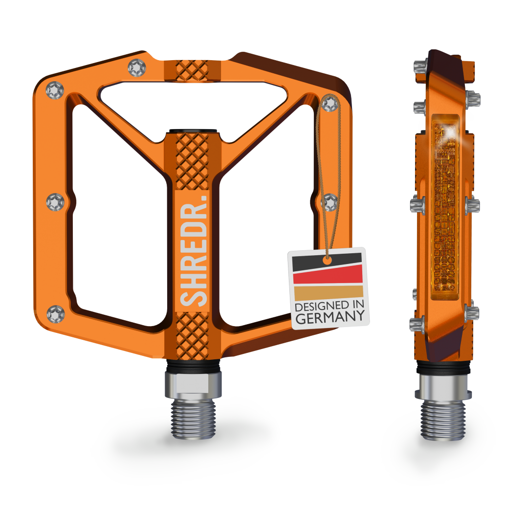 SHREDR. "Shine" Pedale für MTB mit Reflektoren (StVZO konform)