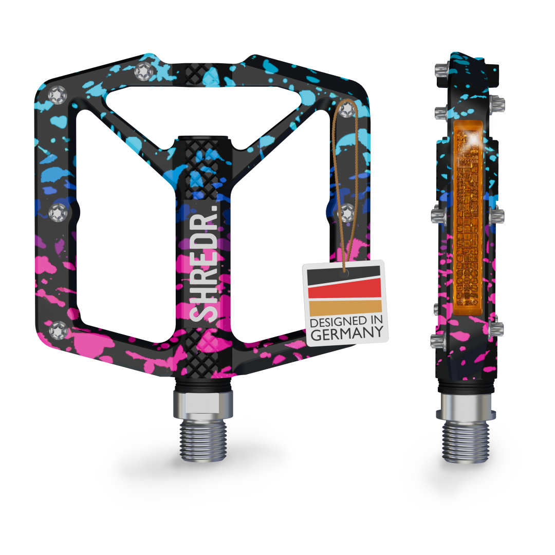 SHREDR. "Shine" Pedals for MTBs with Reflectors (StVZO compliant) - Special Edition!