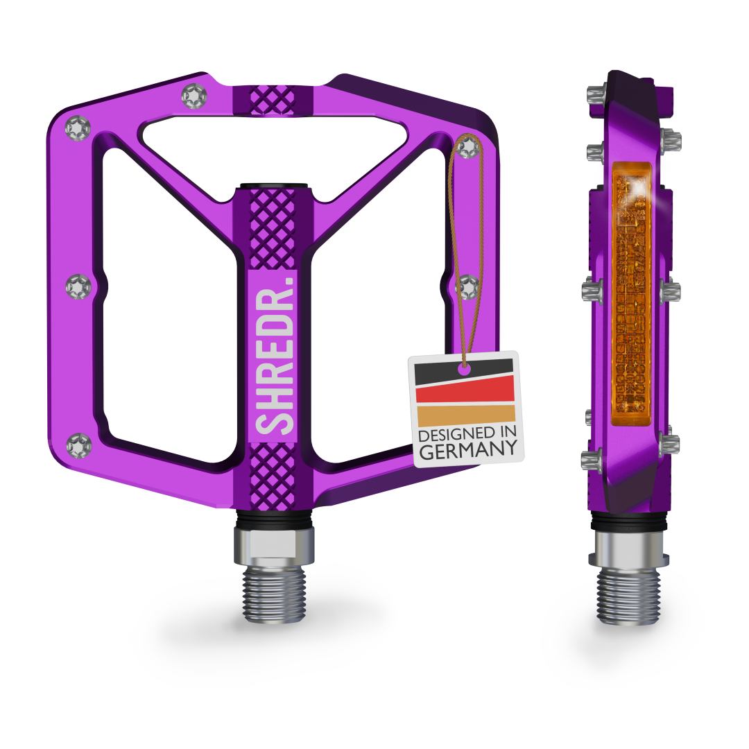 SHREDR. "Shine" Pedale für MTB mit Reflektoren (StVZO konform)