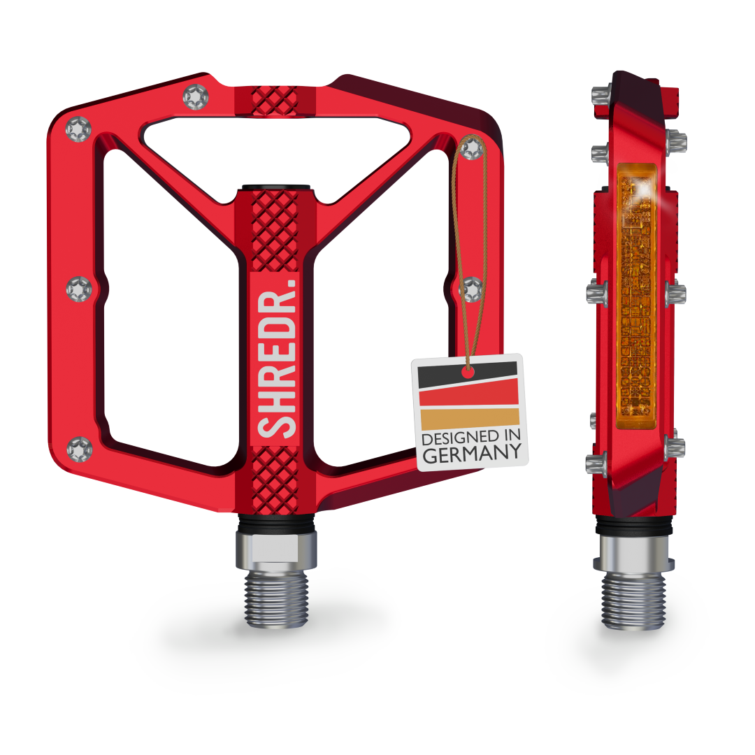 SHREDR. "Shine" Pedale für MTB mit Reflektoren (StVZO konform)