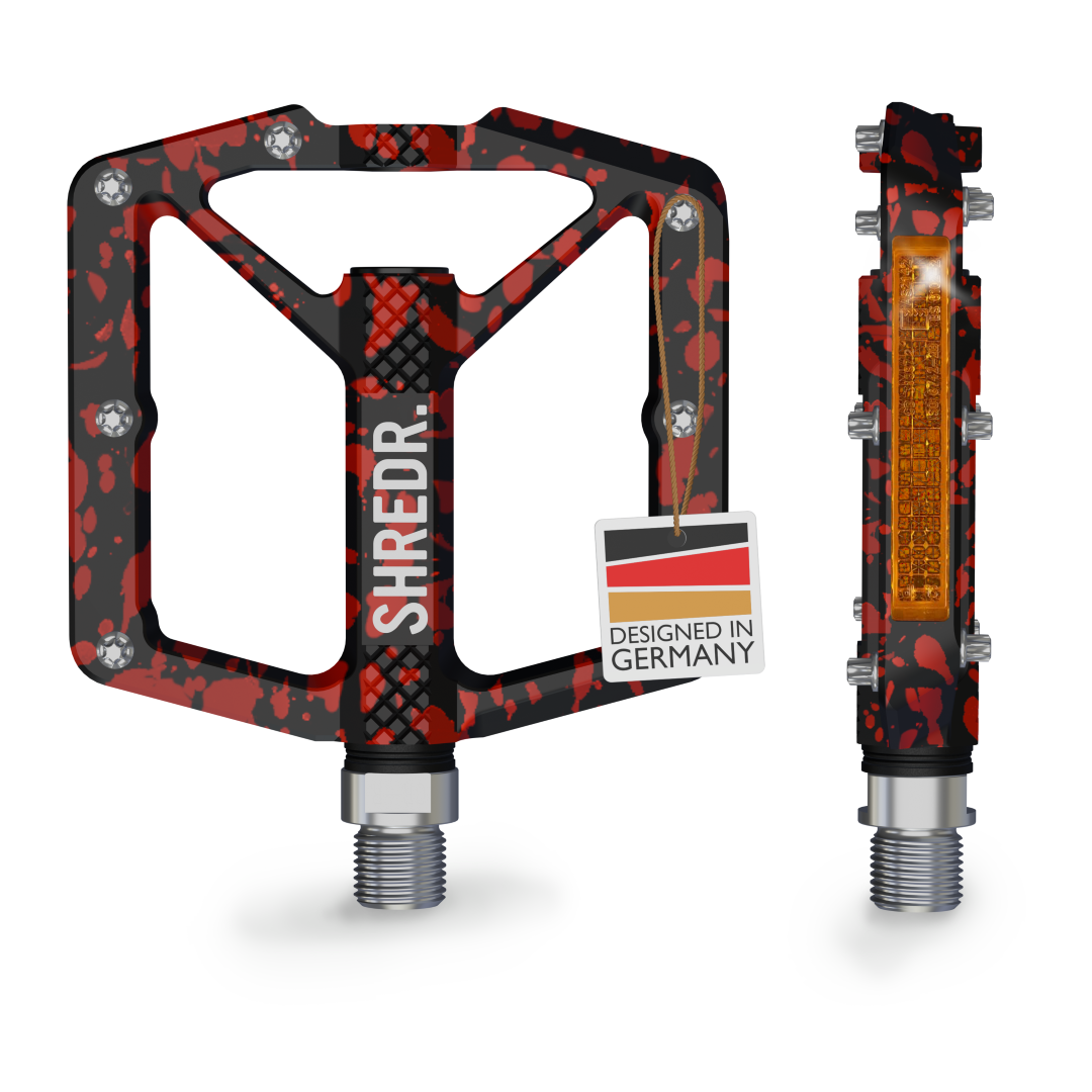 SHREDR. "Shine" Pedals for MTBs with Reflectors (StVZO compliant) - Special Edition!