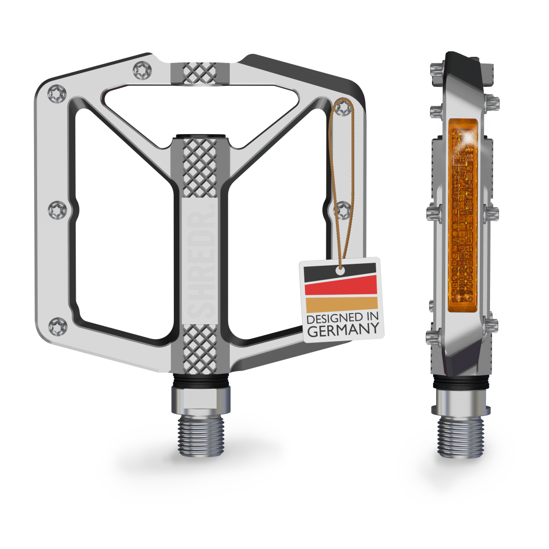 SHREDR. "Shine" Pedale für MTB mit Reflektoren (StVZO konform)