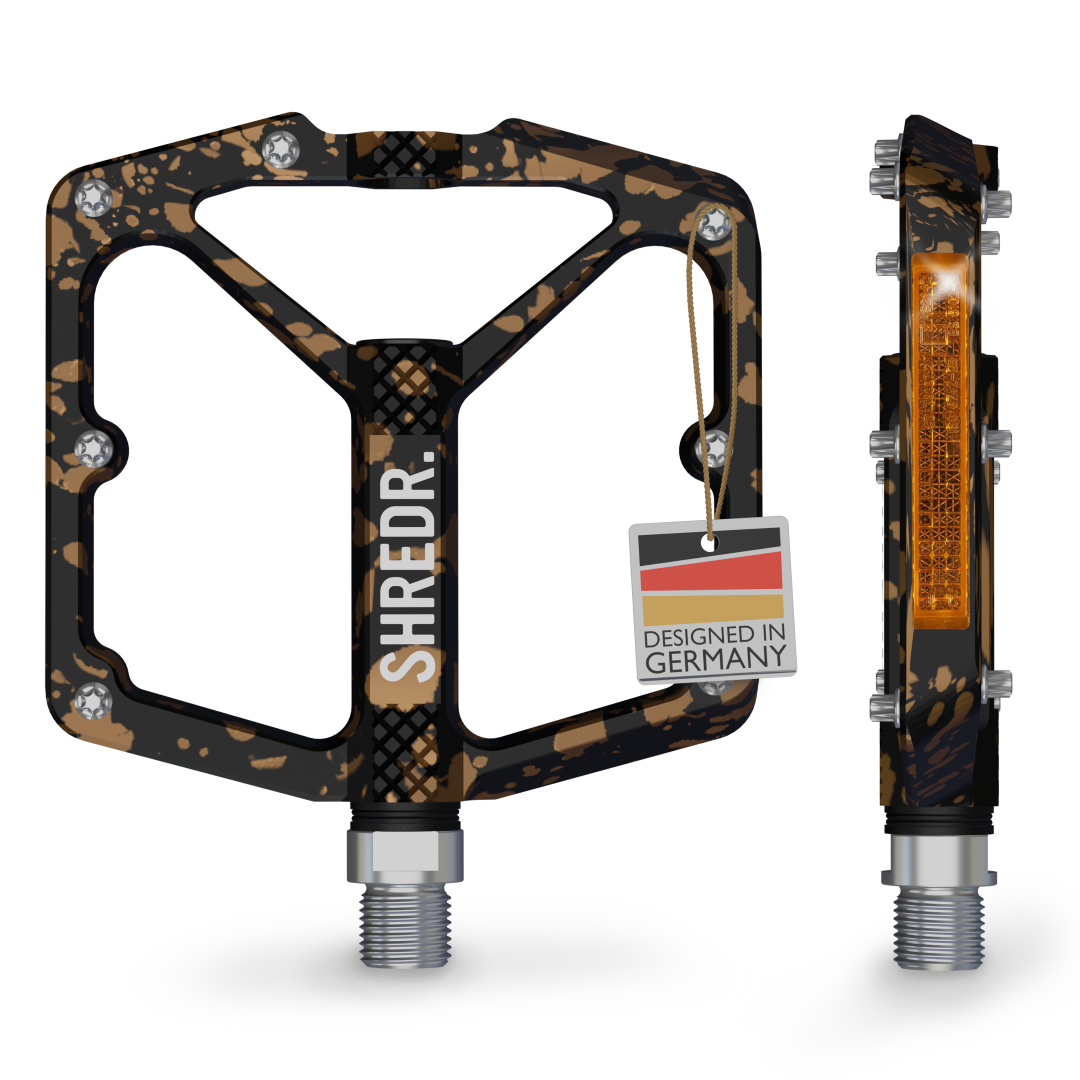 SHREDR. "Shine" Pedals for MTBs with Reflectors (StVZO compliant) - Special Edition!