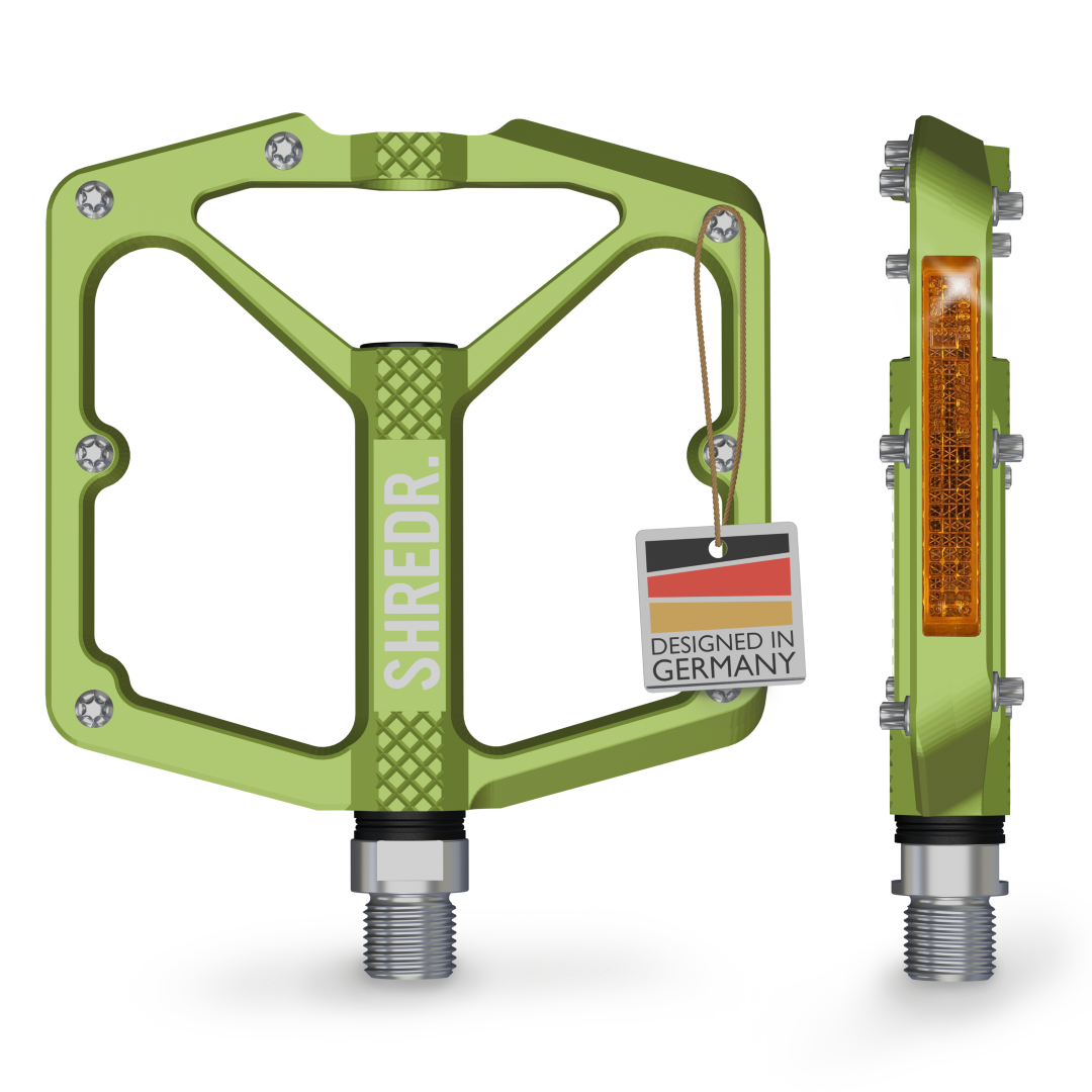 SHREDR. "Shine" Pedale für MTB mit Reflektoren (StVZO konform)