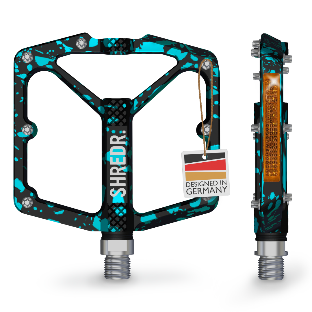 SHREDR. "Shine" Pedals for MTBs with Reflectors (StVZO compliant) - Special Edition!
