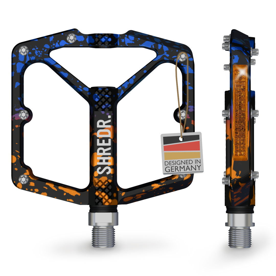 SHREDR. "Shine" Pedals for MTBs with Reflectors (StVZO compliant) - Special Edition!