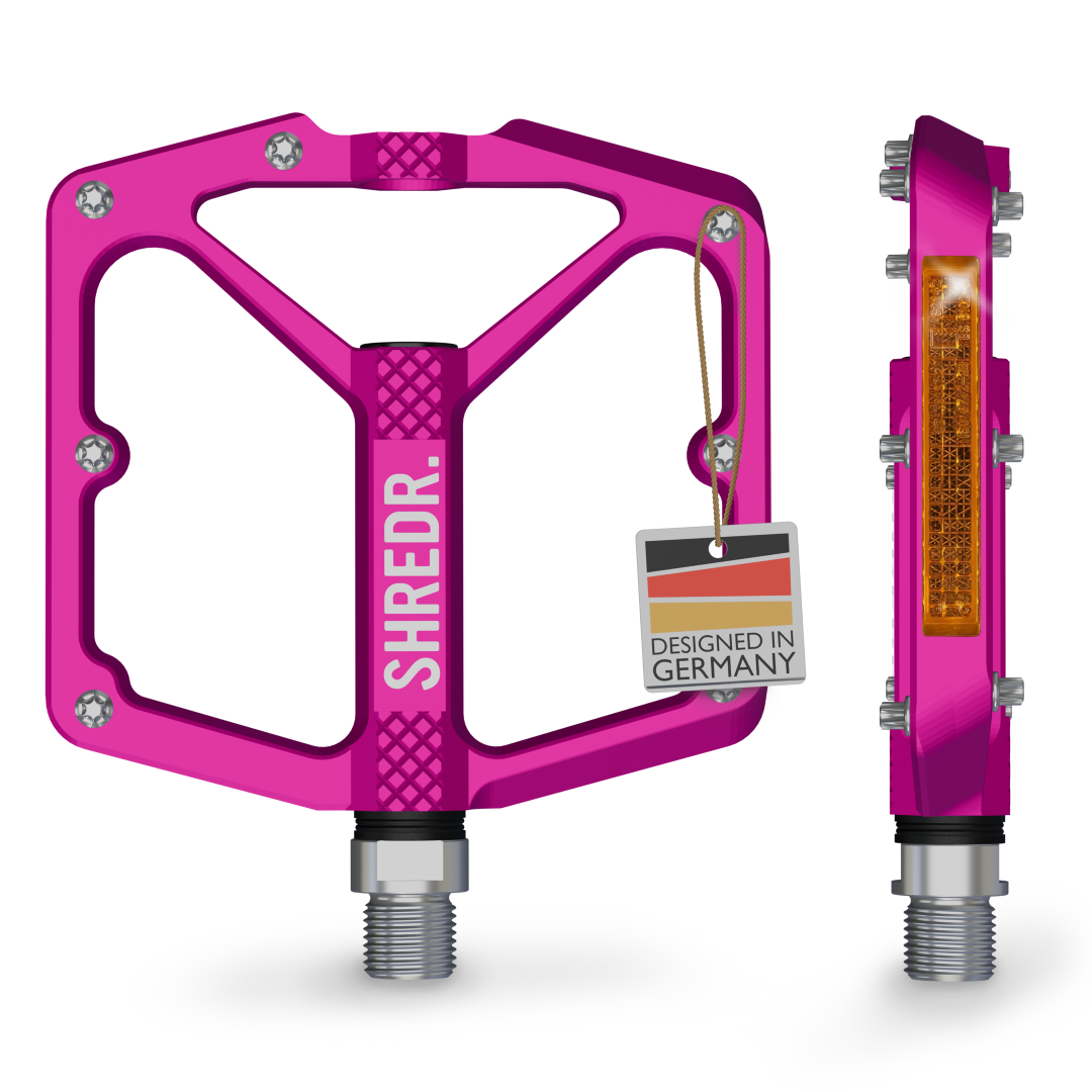 SHREDR. "Shine" Pedale für MTB mit Reflektoren (StVZO konform)