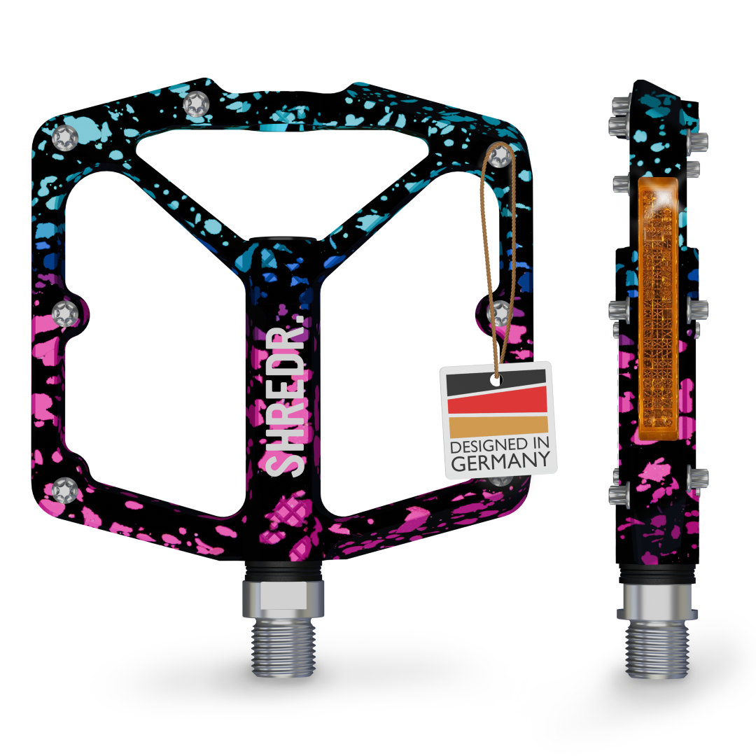 SHREDR. "Shine" Pedals for MTBs with Reflectors (StVZO compliant) - Special Edition!