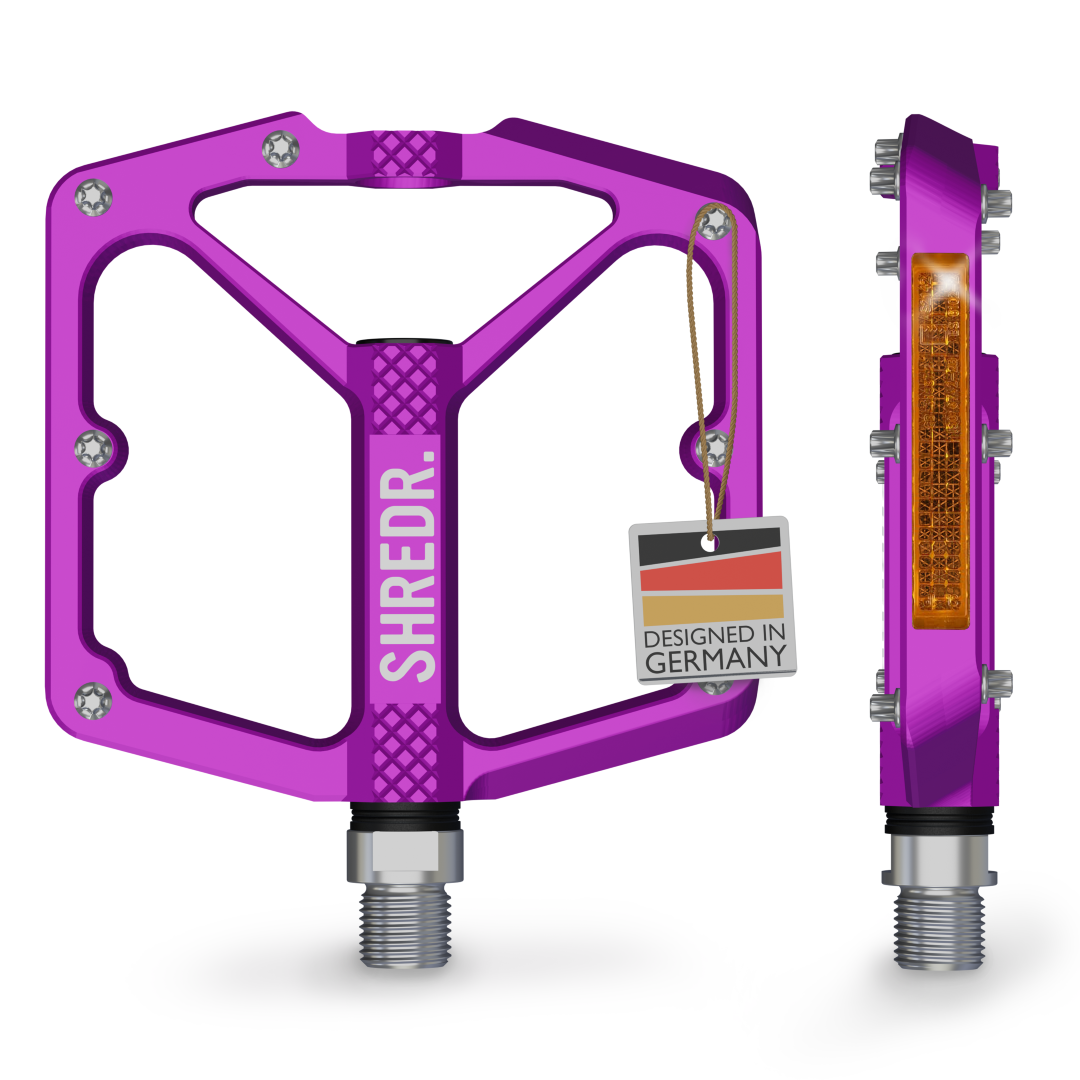 SHREDR. "Shine" Pedale für MTB mit Reflektoren (StVZO konform)
