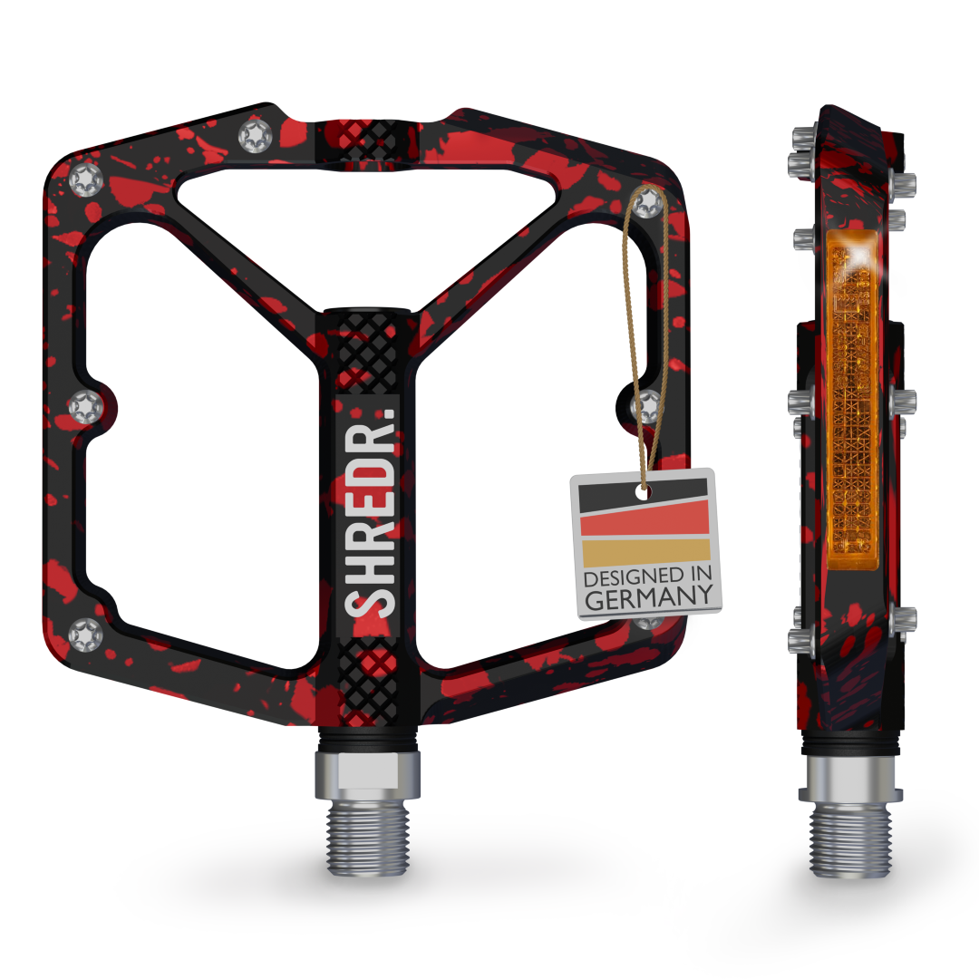 SHREDR. "Shine" Pedals for MTBs with Reflectors (StVZO compliant) - Special Edition!