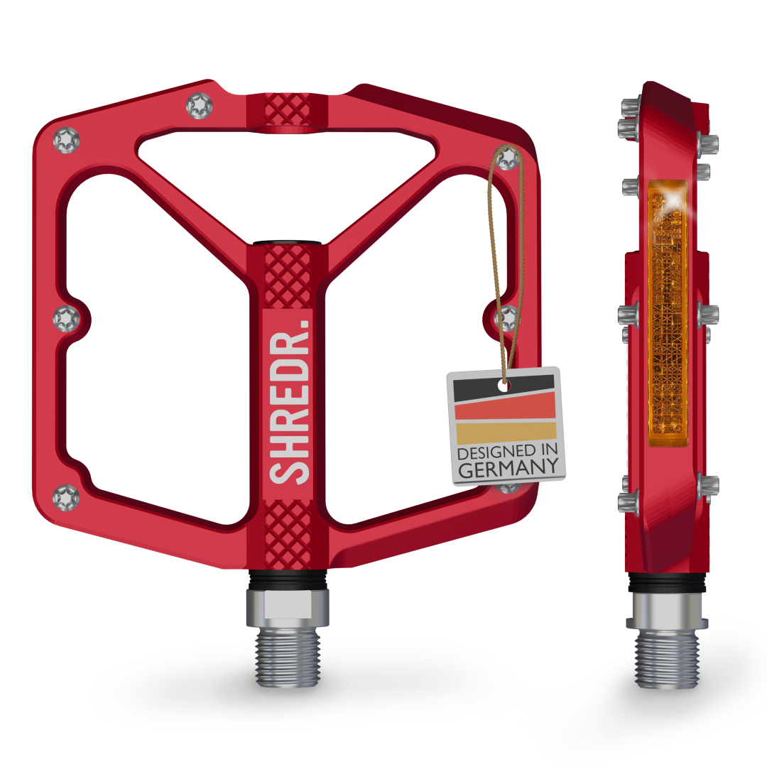 SHREDR. "Shine" Pedale für MTB mit Reflektoren (StVZO konform)