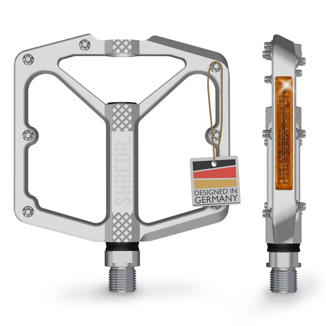 SHREDR. "Shine" Pedale für MTB mit Reflektoren (StVZO konform)