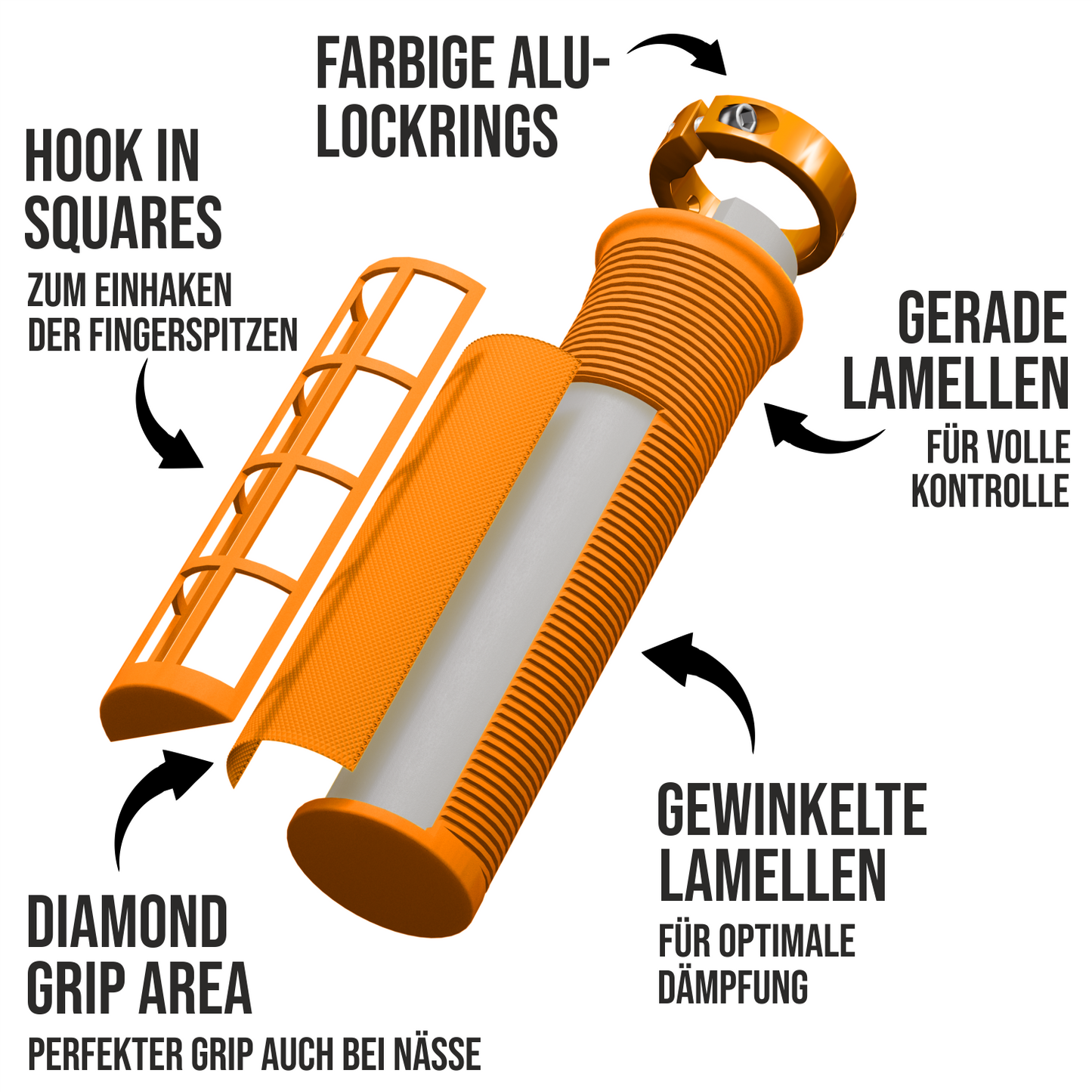 SHREDR. "Slope Shark" Mountain Bike Lock-On Grips