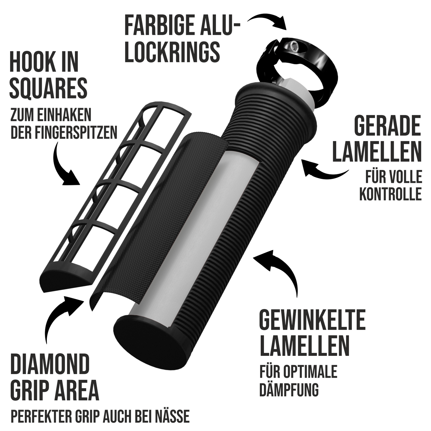 SHREDR. "Slope Shark" Mountain Bike Lock-On Grips