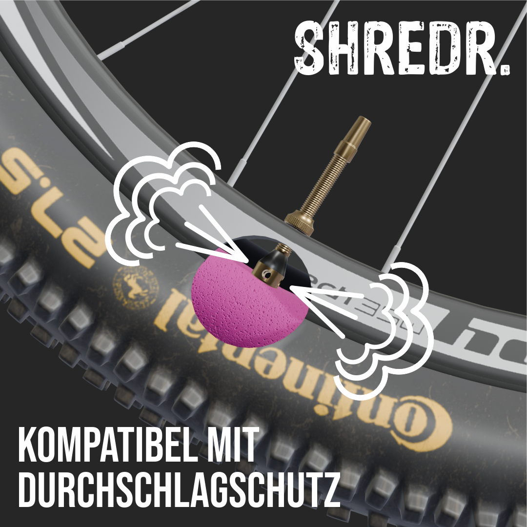 SHREDR. "Kingpin Plus" Tubeless Ventile Set