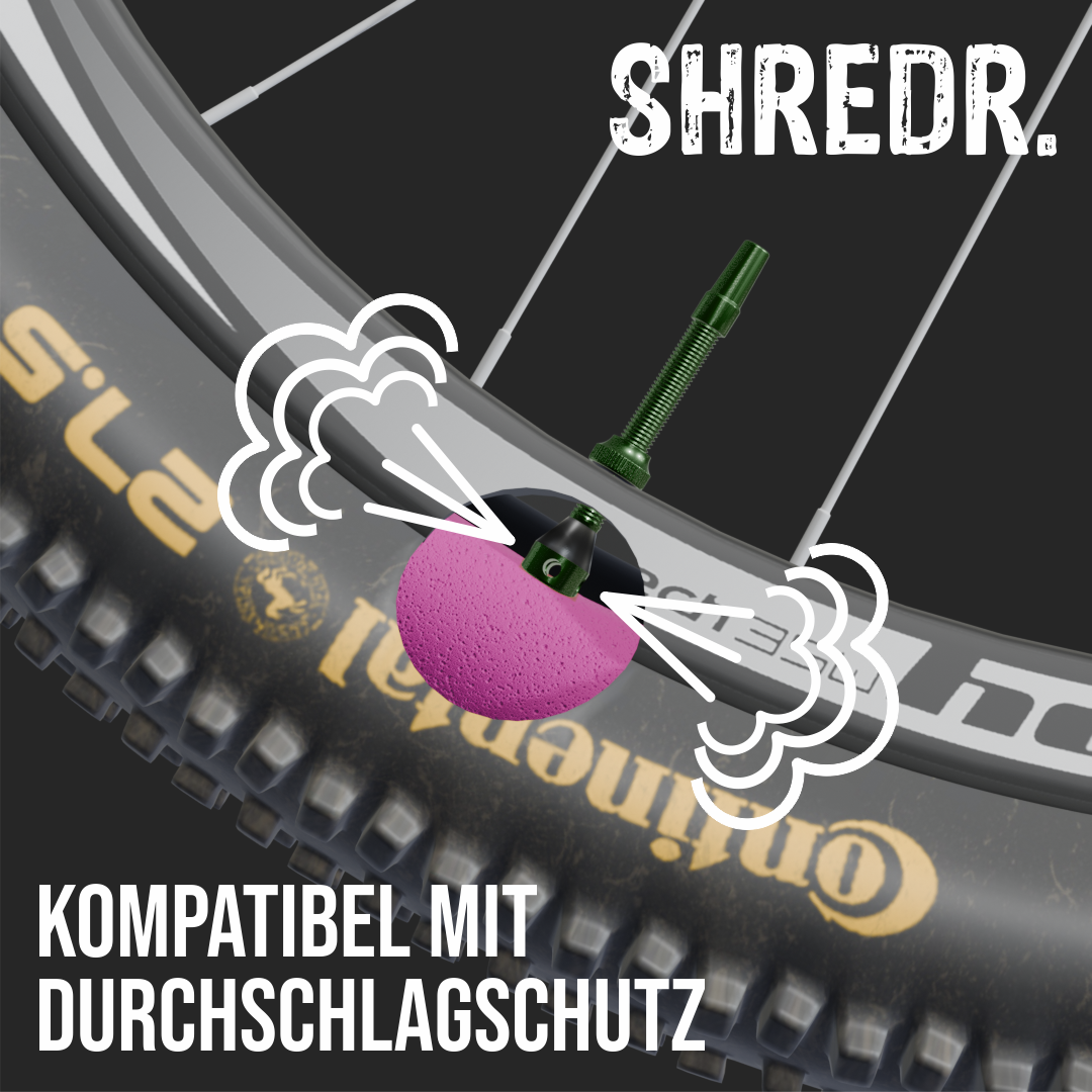 SHREDR. "Kingpin Plus" Tubeless Ventile Set