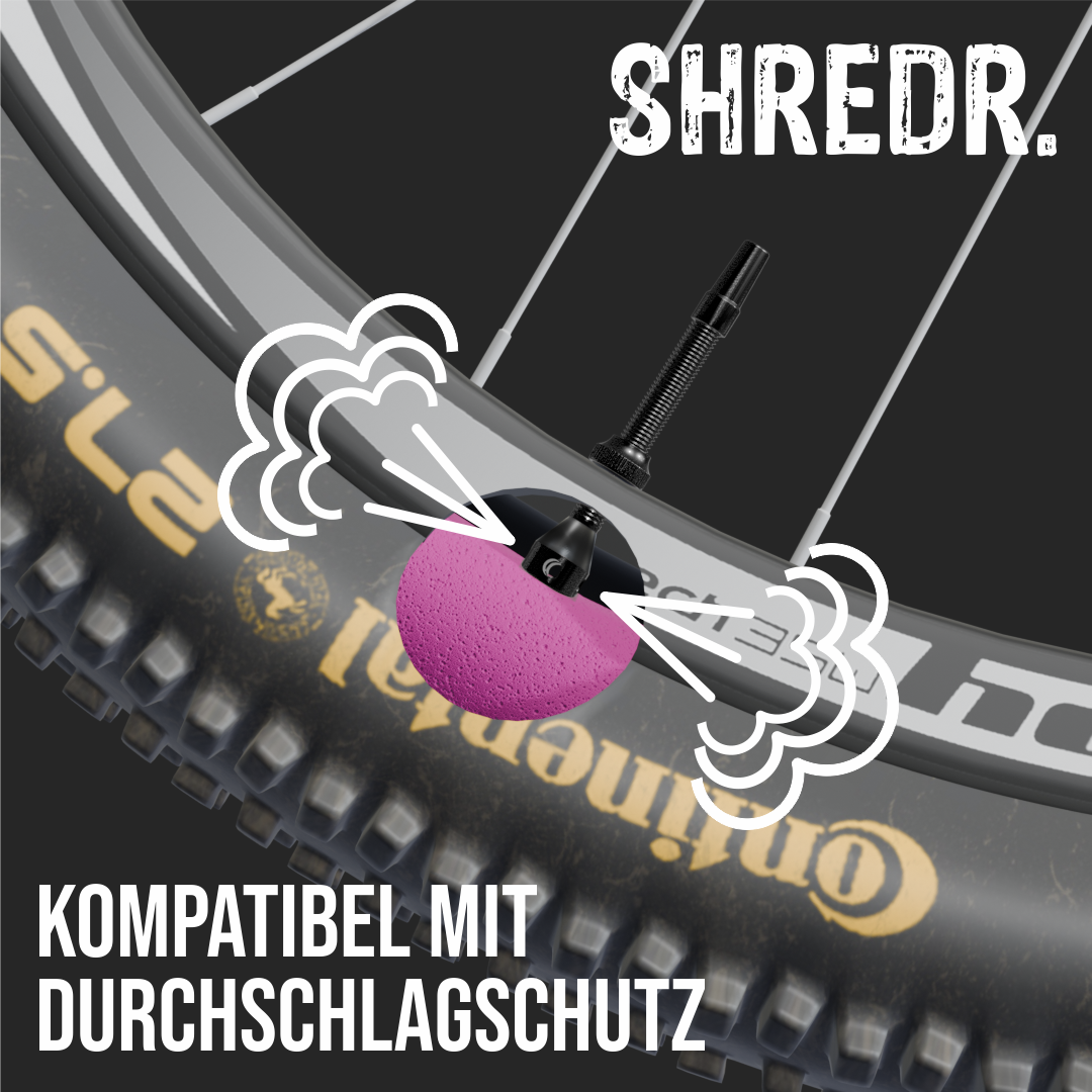 SHREDR. "Kingpin Plus" Tubeless Ventile Set