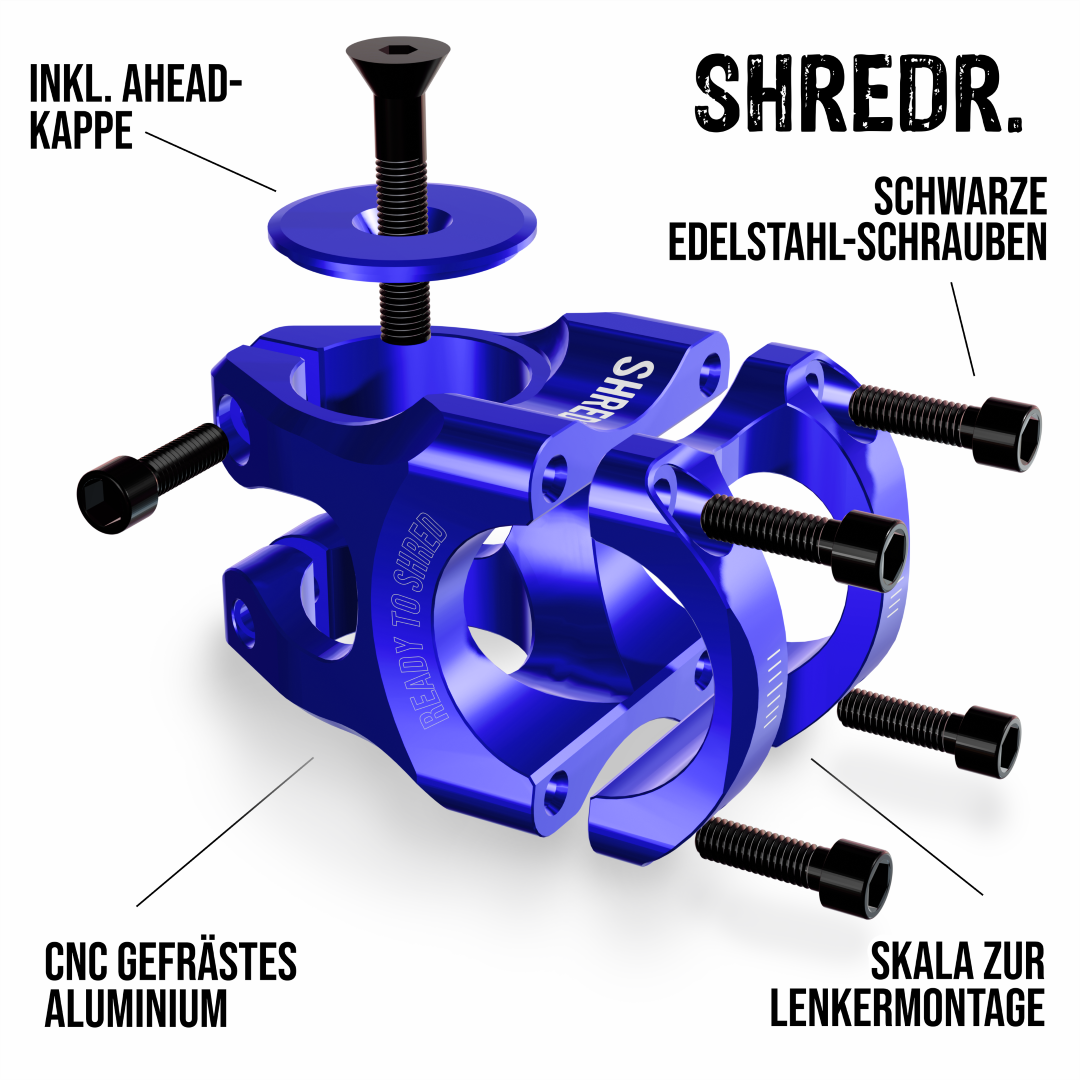 SHREDR. "Edge Control" MTB Stem 35mm - 31.8