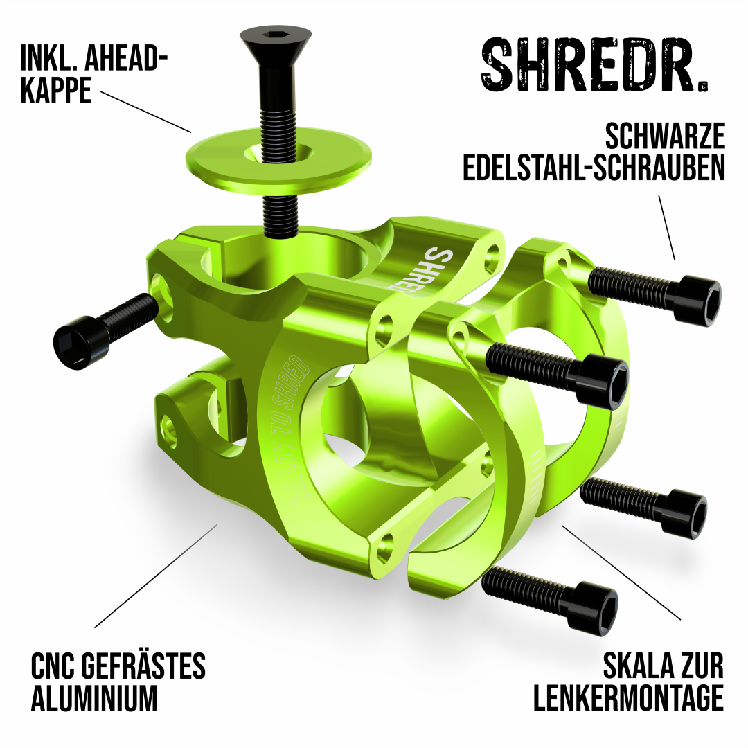 SHREDR. "Edge Control" MTB Stem 35mm - 31.8