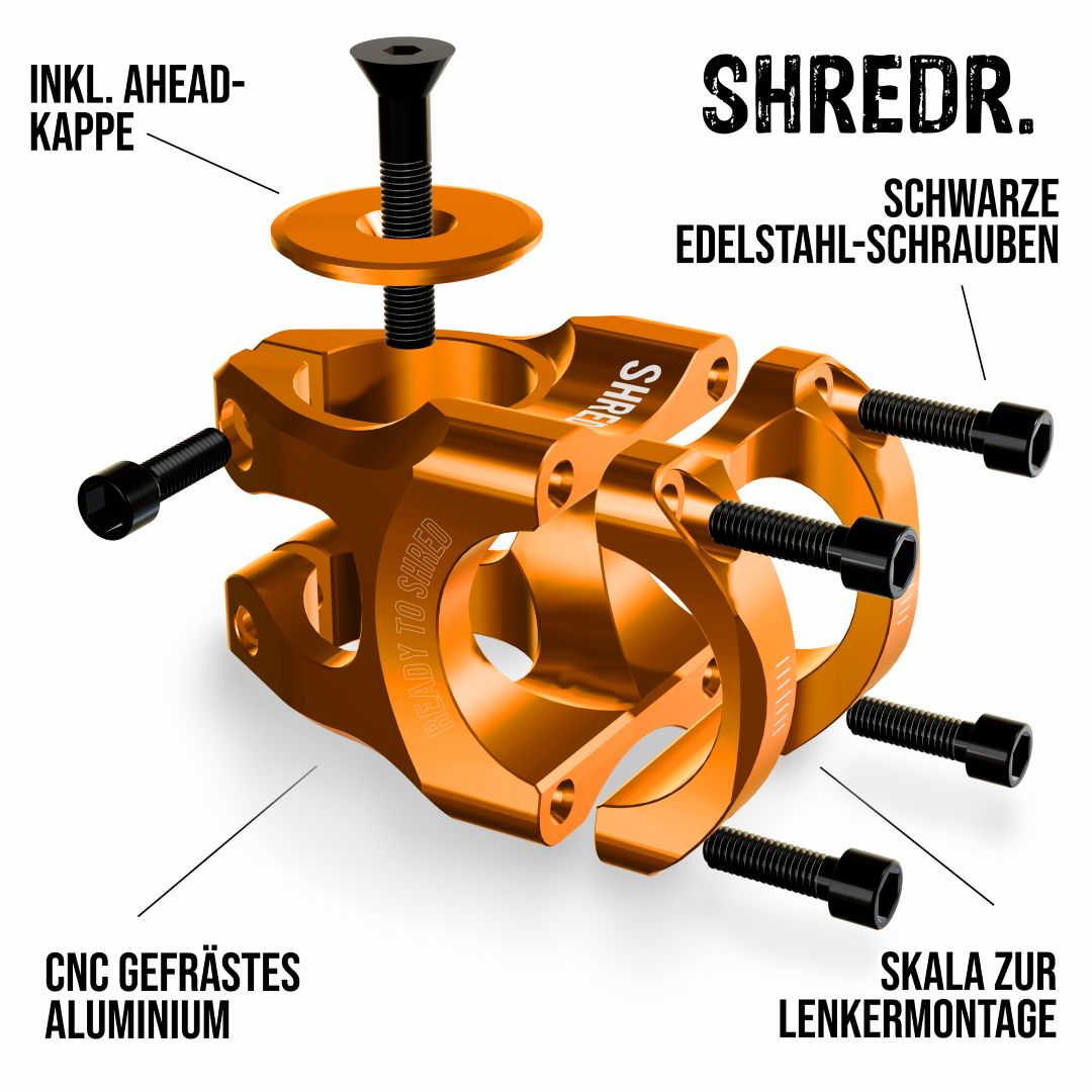 SHREDR. "Edge Control" MTB Stem 35mm - 31.8