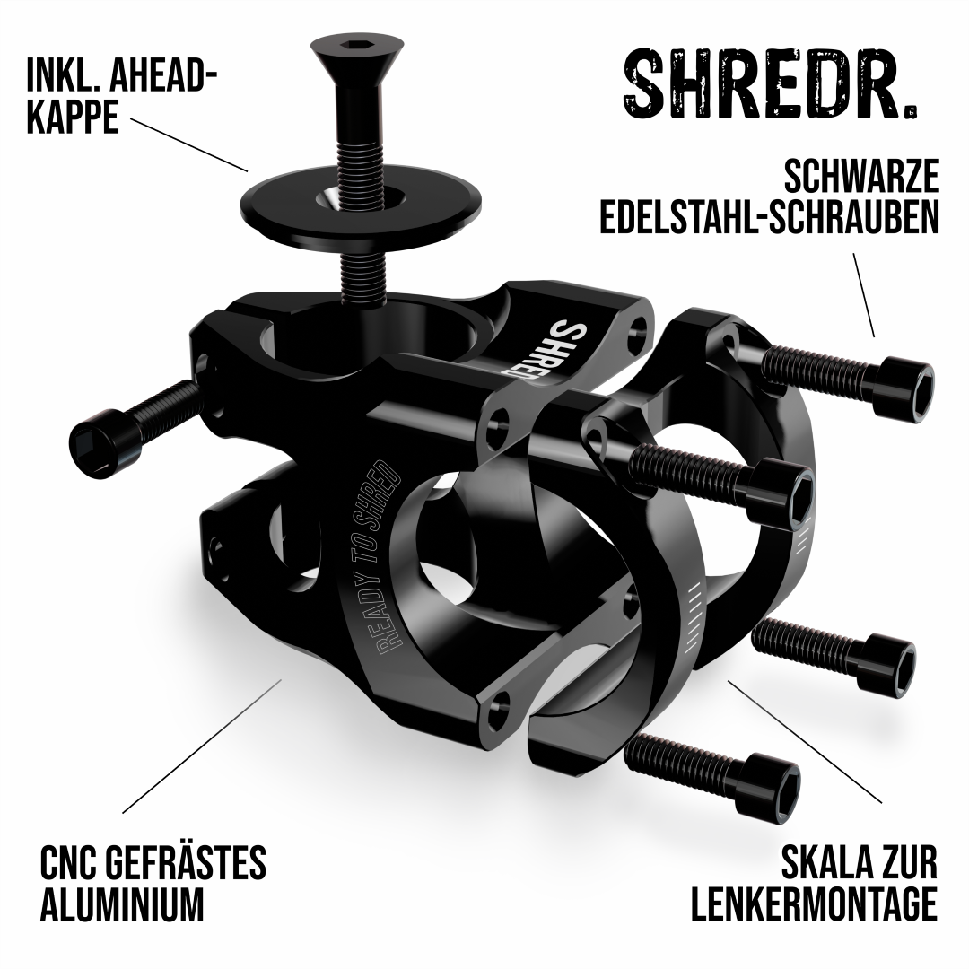 SHREDR. "Edge Control" MTB Stem 35mm - 31.8