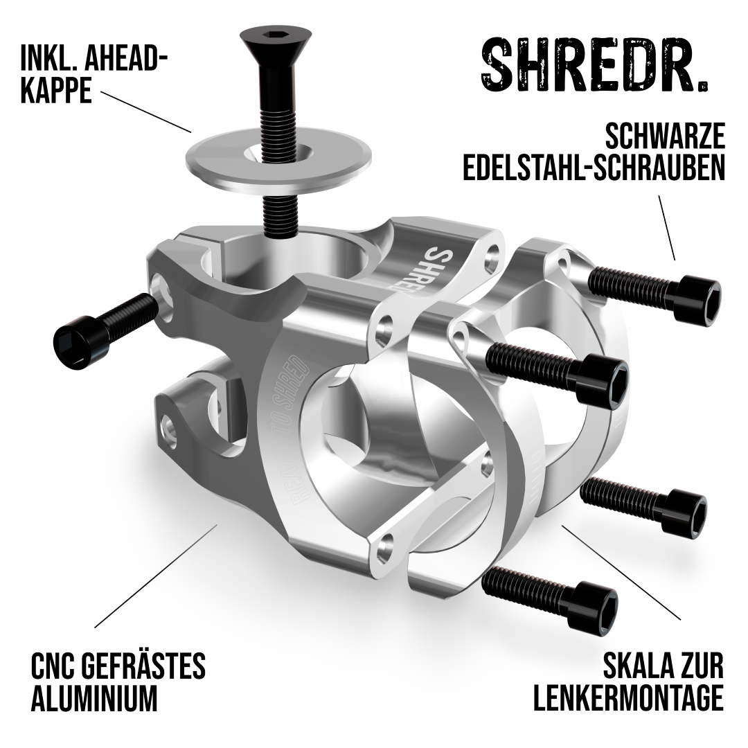 SHREDR. "Edge Control" MTB Stem 35mm - 31.8